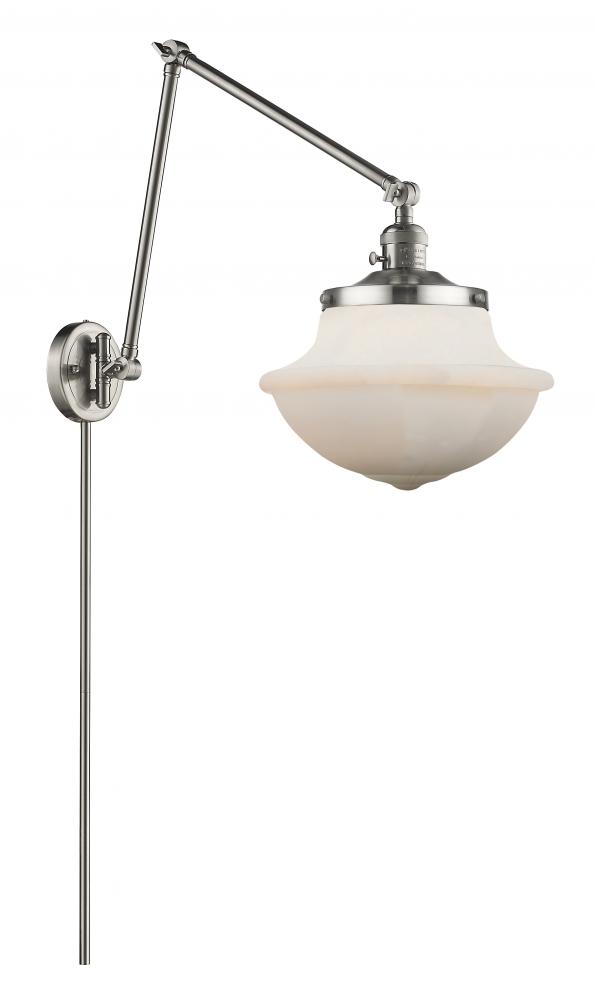 Oxford - 1 Light - 12 inch - Brushed Satin Nickel -Adjustable Swing Arm