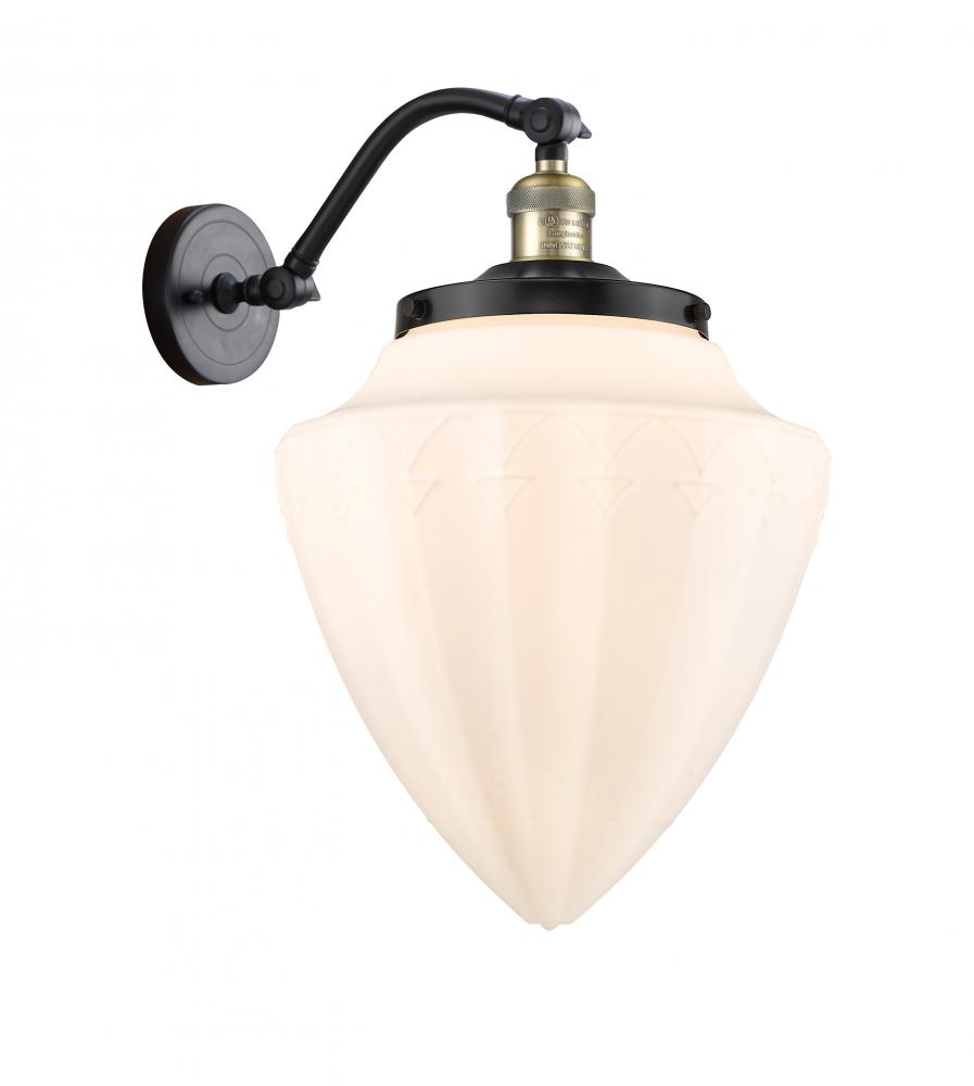 Bullet - 1 Light - 12 inch - Black Antique Brass - Adjustable Sconce