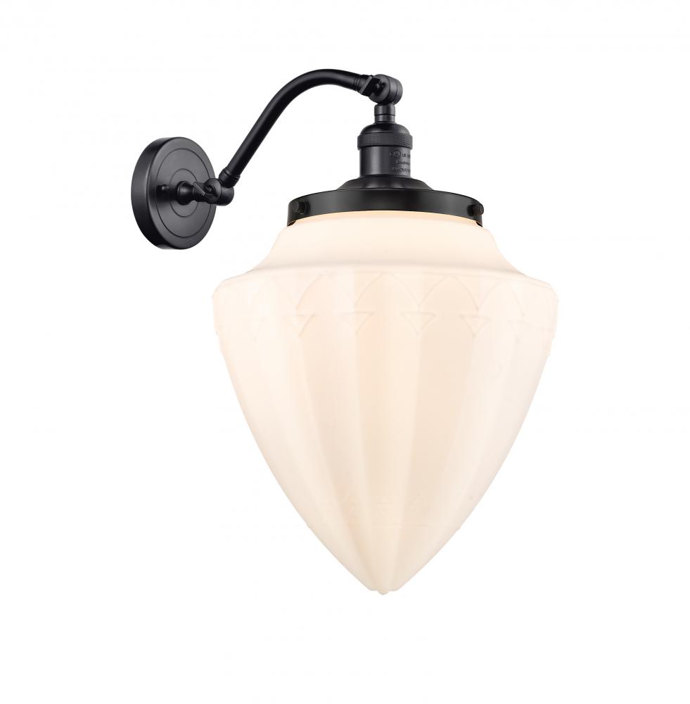 Bullet - 1 Light - 12 inch - Matte Black - Adjustable Sconce