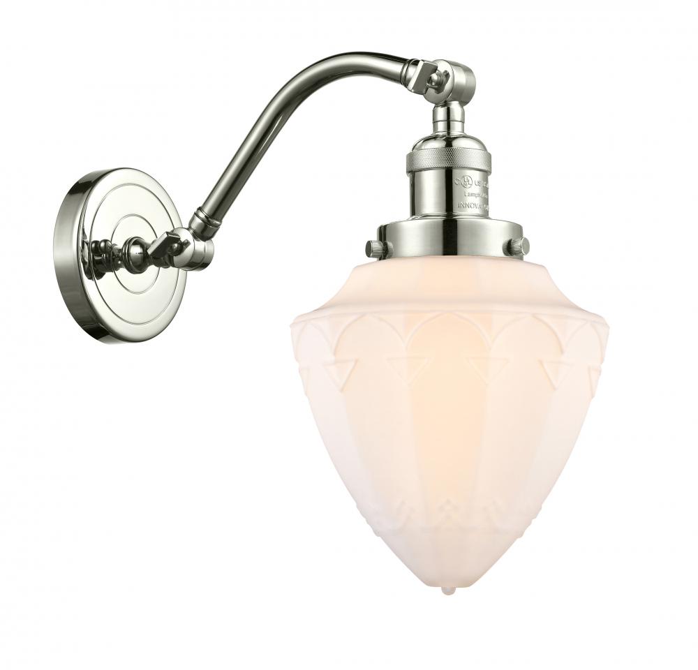 Bullet - 1 Light - 7 inch - Polished Nickel - Adjustable Sconce