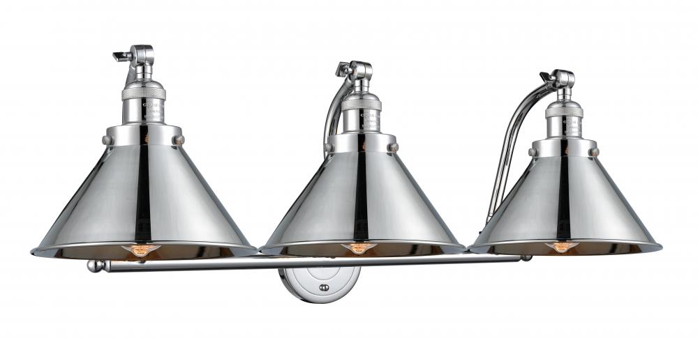 Briarcliff - 3 Light - 28 inch - Satin Gold - Adjustable Bath Vanity Light