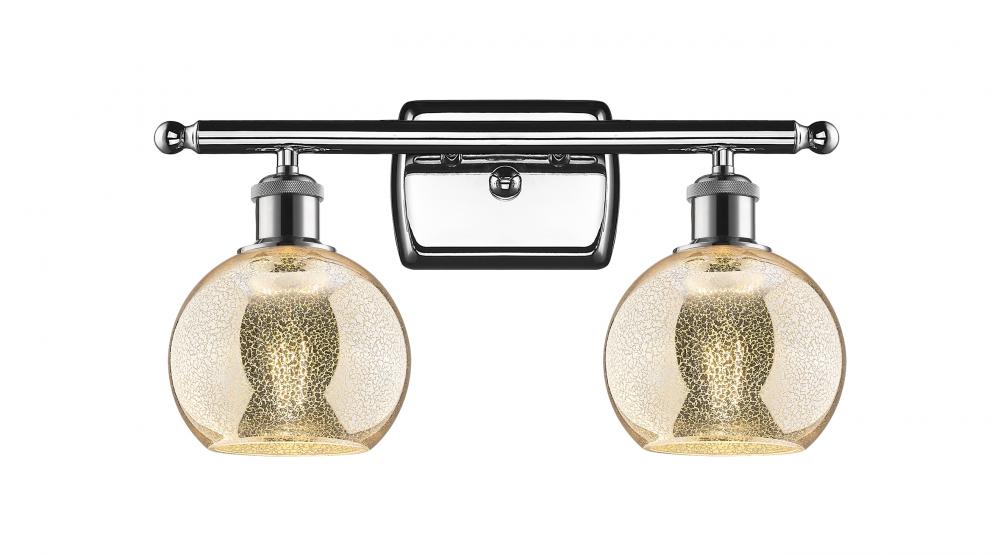 Athens - 2 Light - 16 inch - Polished Chrome - Bath Vanity Light