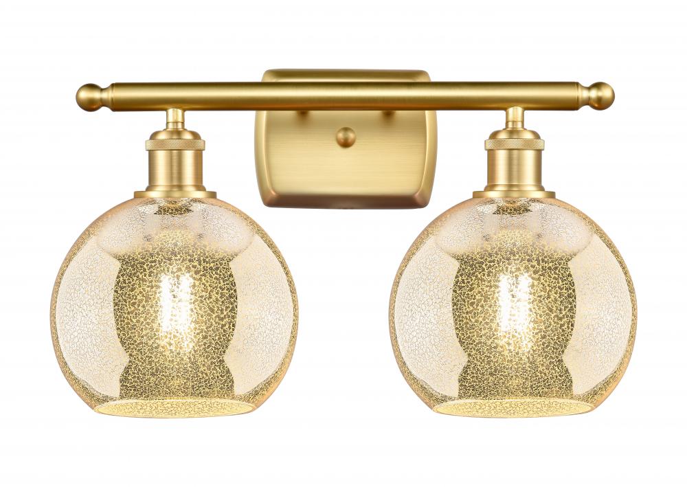 Athens - 2 Light - 18 inch - Satin Gold - Bath Vanity Light