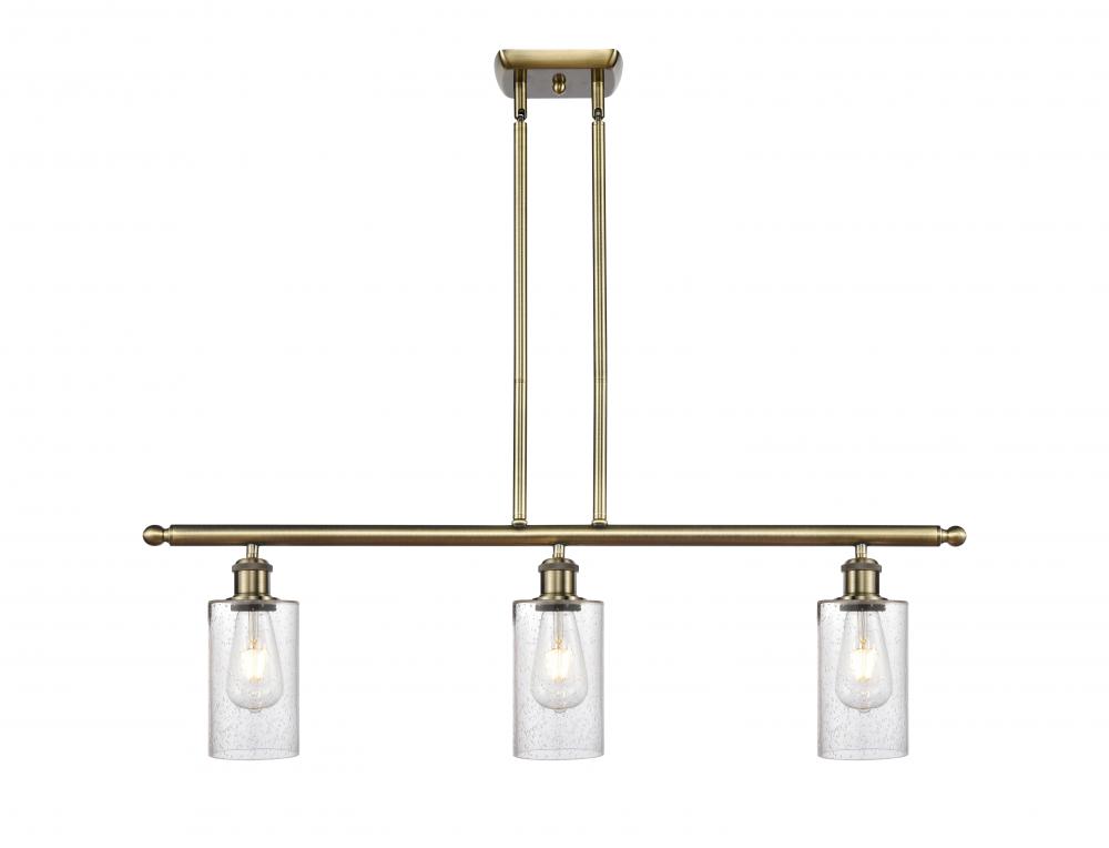 Clymer - 3 Light - 36 inch - Antique Brass - Cord hung - Island Light