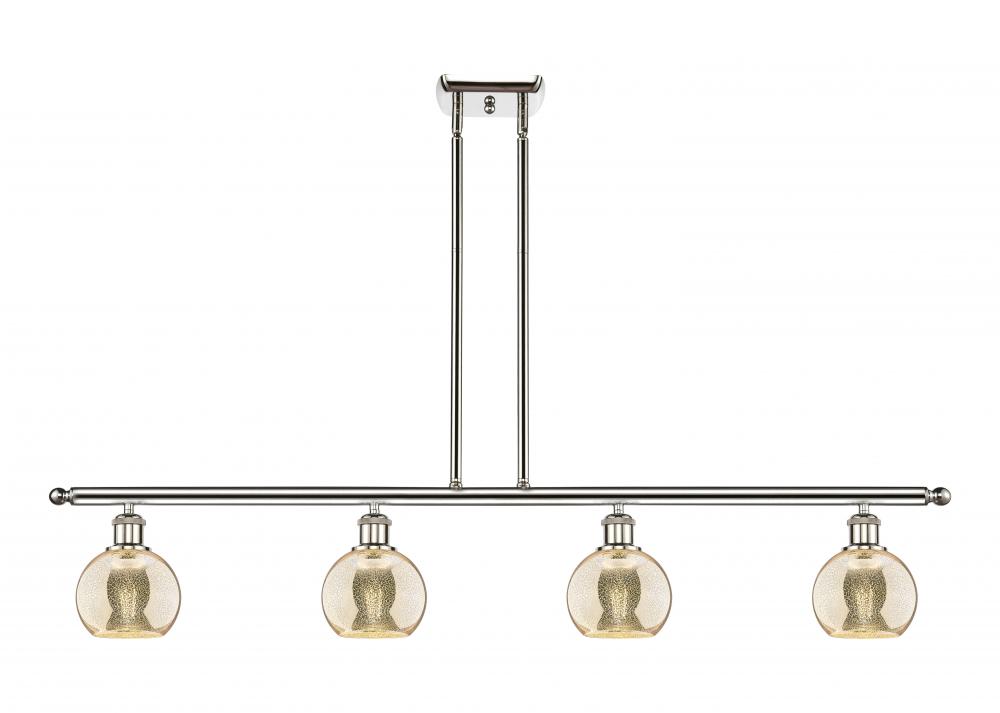 Athens - 4 Light - 48 inch - Polished Nickel - Cord hung - Island Light