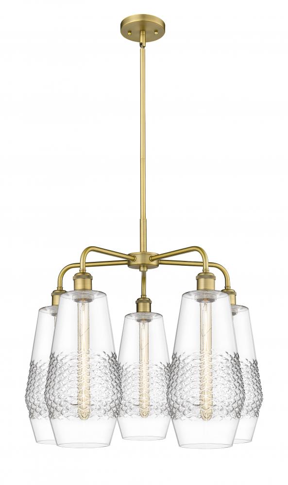 Windham - 5 Light - 25 inch - Brushed Brass - Chandelier