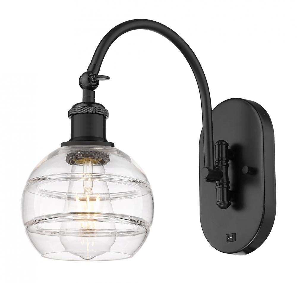 Rochester - 1 Light - 6 inch - Matte Black - Adjustable Swing Arm