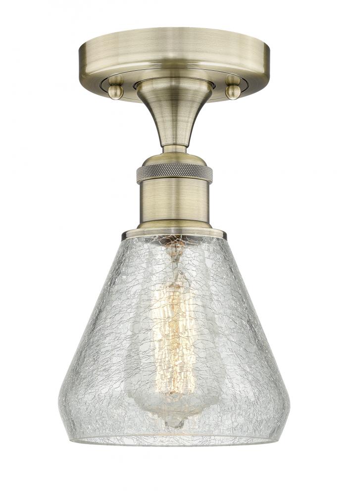 Conesus - 1 Light - 6 inch - Antique Brass - Flush Mount