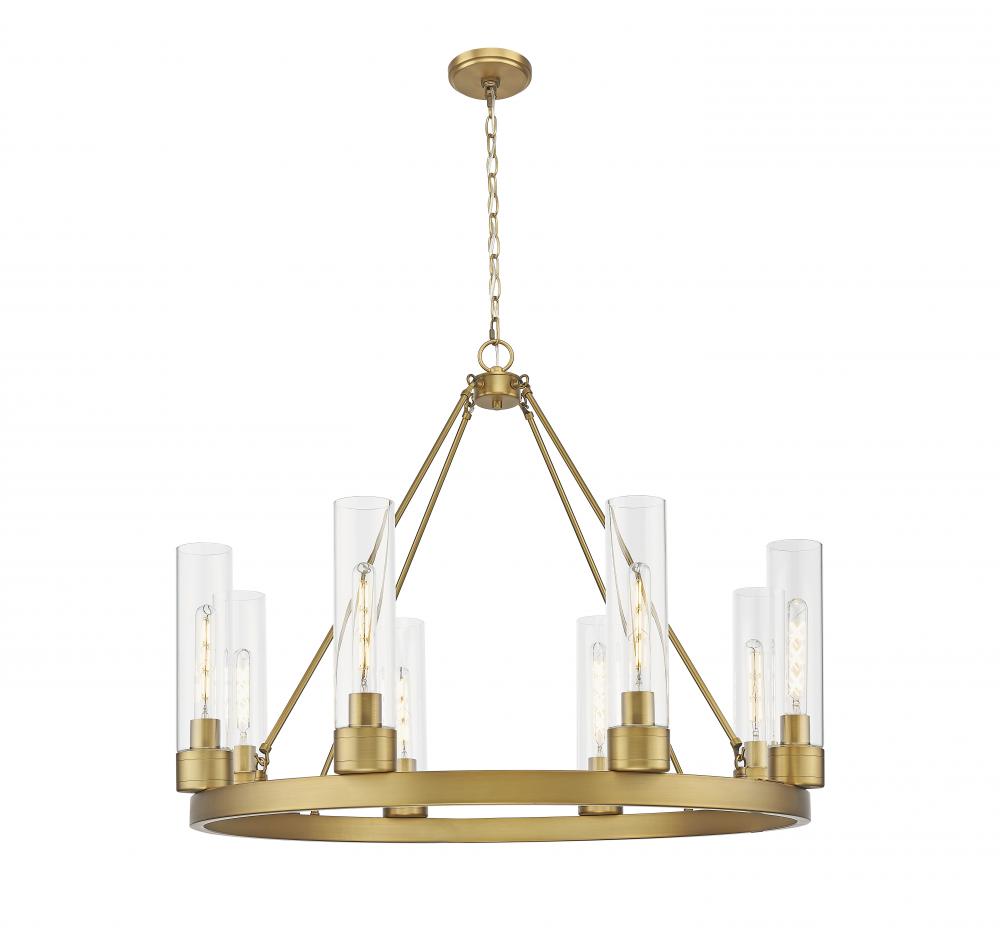 Boreas - 6 Light - 36 inch - Brushed Brass - Chandelier