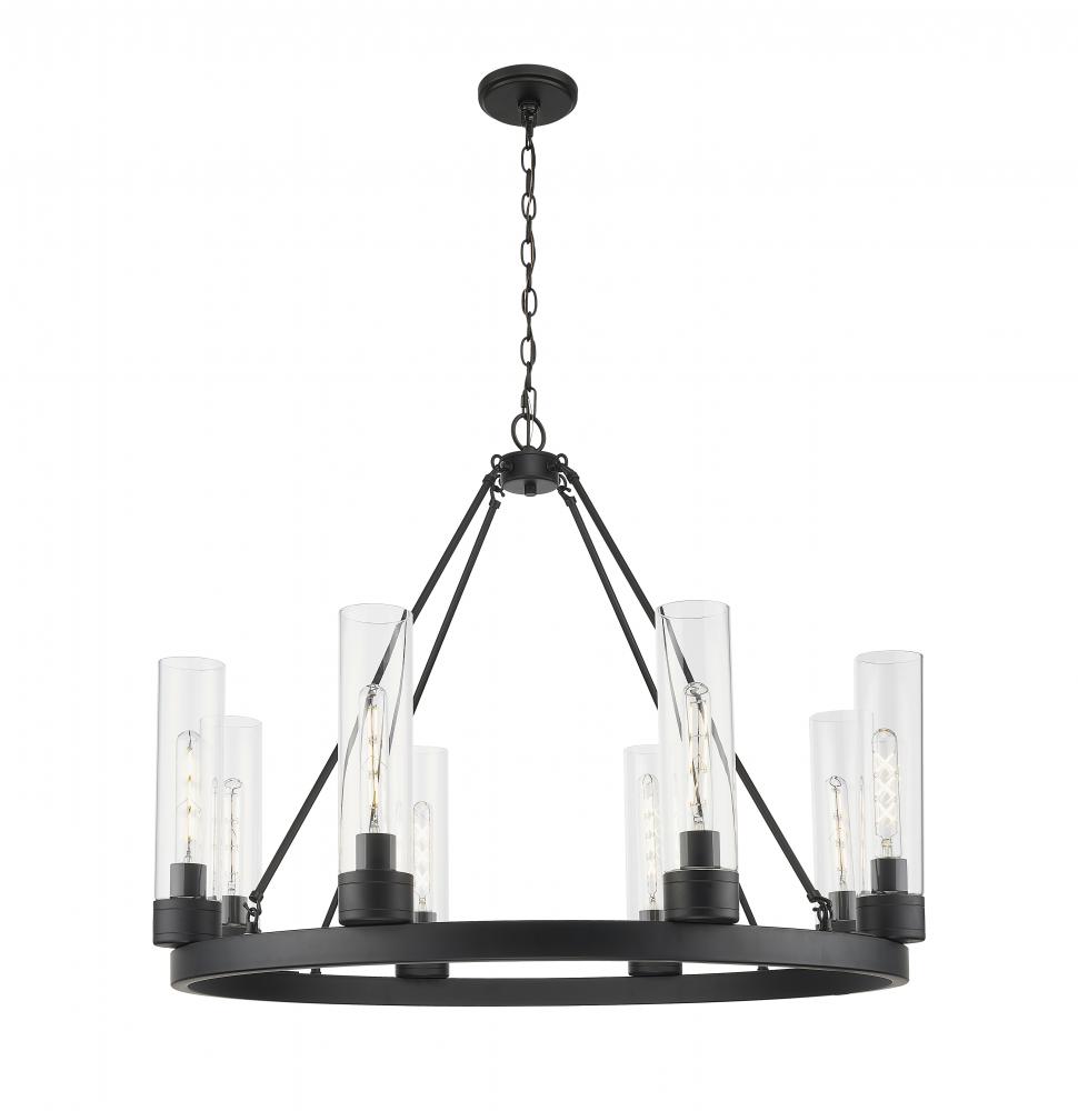 Boreas - 6 Light - 36 inch - Matte Black - Chandelier
