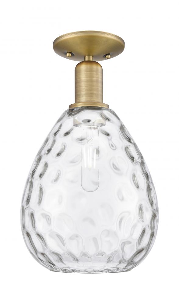 Waverly - 1 Light - 8 inch - Antique Brass - Semi-Flush Mount