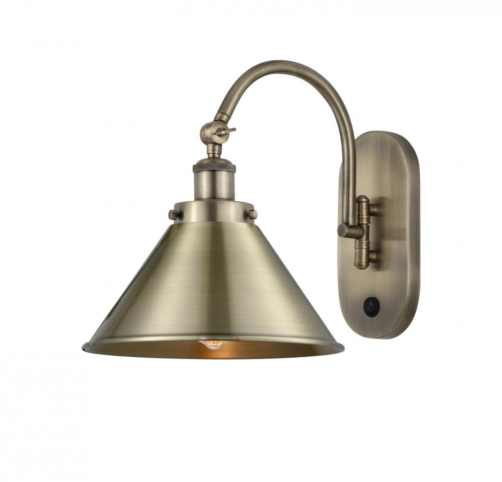 Briarcliff - 1 Light - 10 inch - Antique Brass - Adjustable Swing Arm