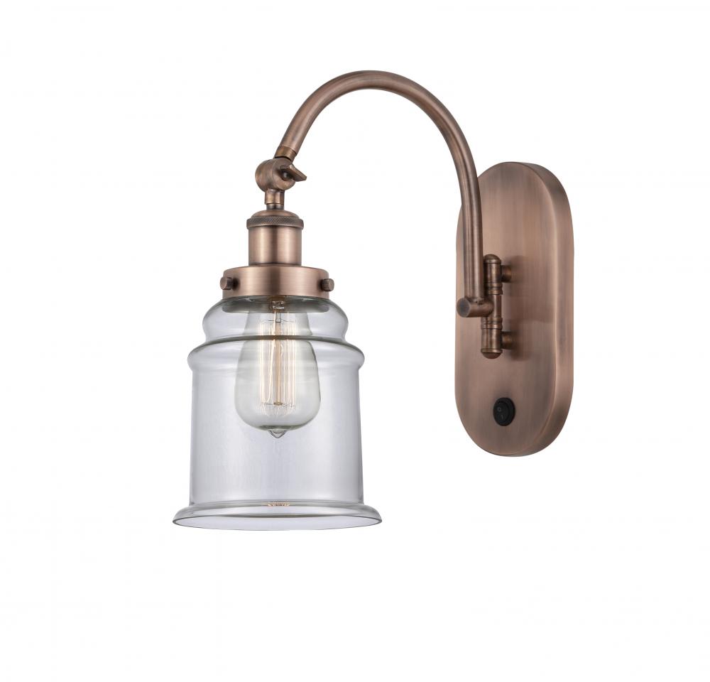 Canton - 1 Light - 7 inch - Antique Copper - Adjustable Swing Arm