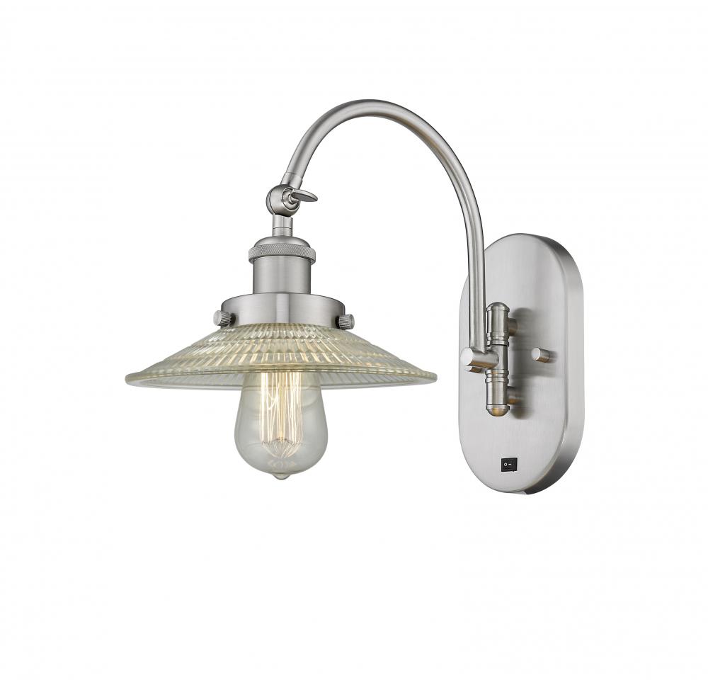Halophane - 1 Light - 9 inch - Brushed Satin Nickel - Adjustable Swing Arm