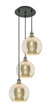 Innovations Lighting 113B-3P-BAB-G128-10 - Athens - 3 Light - 17 inch - Black Antique Brass - Cord Hung - Multi Pendant