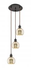Innovations Lighting 113B-3P-OB-G128-6 - Athens - 3 Light - 12 inch - Oil Rubbed Bronze - Cord Hung - Multi Pendant