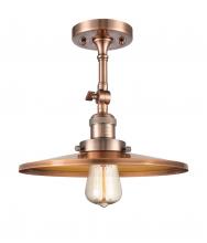 Innovations Lighting 201F-AC-MFR-AC-12 - Railroad - 1 Light - 12 inch - Antique Copper - Adjustable Semi-Flush Mount