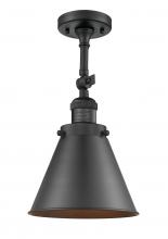 Innovations Lighting 201F-BK-M13-BK - Appalachian - 1 Light - 8 inch - Matte Black - Adjustable Semi-Flush Mount