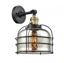 Innovations Lighting 203SW-BAB-G78-CE - Bell Cage - 1 Light - 9 inch - Black Antique Brass - Adjustable Sconce
