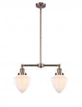 Innovations Lighting 209-AC-G661-7 - Bullet - 2 Light - 24 inch - Antique Copper - Stem Hung - Adjustable Island Light