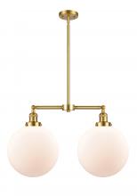 Innovations Lighting 209-SG-G201-12 - Beacon - 2 Light - 27 inch - Satin Gold - Stem Hung - Adjustable Island Light