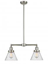 Innovations Lighting 209-SN-G44 - Cone - 2 Light - 21 inch - Brushed Satin Nickel - Stem Hung - Adjustable Island Light