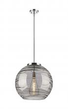 Innovations Lighting 221-1S-PC-G1213-18SM - Athens Deco Swirl - 1 Light - 18 inch - Polished Chrome - Stem Hung - Pendant