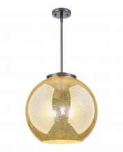 Innovations Lighting 221-3S-BK-G128-16 - Athens - 3 Light - 16 inch - Matte Black - Cord hung - Pendant