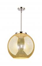 Innovations Lighting 221-3S-PN-G128-16 - Athens - 3 Light - 16 inch - Polished Nickel - Cord hung - Pendant