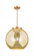 Innovations Lighting 221-3S-SG-G128-16 - Athens - 3 Light - 16 inch - Satin Gold - Cord hung - Pendant