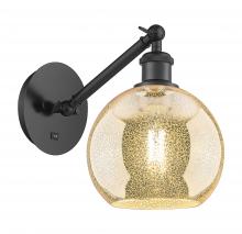 Innovations Lighting 317-1W-BK-G128-8 - Athens - 1 Light - 8 inch - Matte Black - Adjustable Sconce