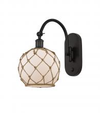 Innovations Lighting 518-1W-OB-G121-8RB - Farmhouse Rope - 1 Light - 8 inch - Oil Rubbed Bronze - Adjustable Swing Arm