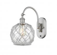 Innovations Lighting 518-1W-SN-G122-8RW - Farmhouse Rope - 1 Light - 8 inch - Brushed Satin Nickel - Adjustable Swing Arm