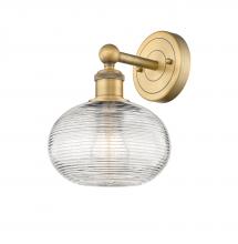 Innovations Lighting 616-1W-BB-G555-8CL - Ithaca - 1 Light - 8 inch - Brushed Brass - Sconce