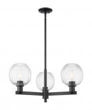 Innovations Lighting 716-3CR-BK-G458-7CL - Preston Globe - 3 Light - 18 inch - Matte Black - Flush Mount