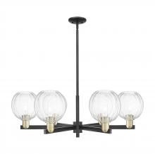 Innovations Lighting 716-6CR-BAB-G458-7CL - Preston - 6 Light - 24 inch - Black Antique Brass - Chandelier