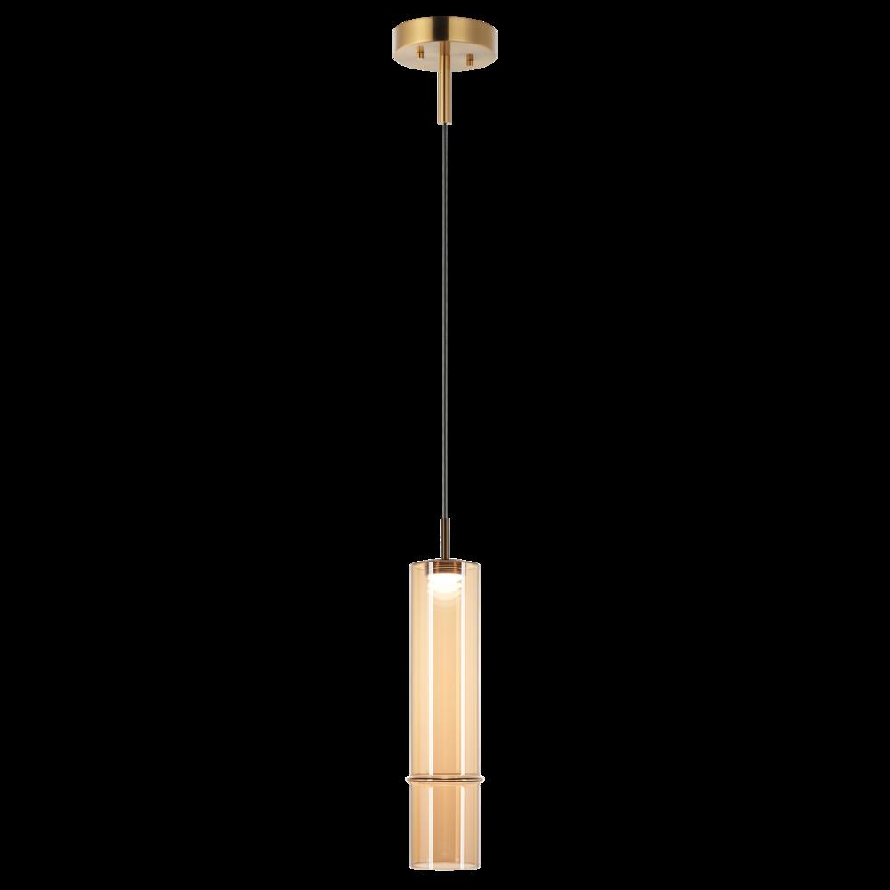 Bambu Aged Gold Brass Pendant