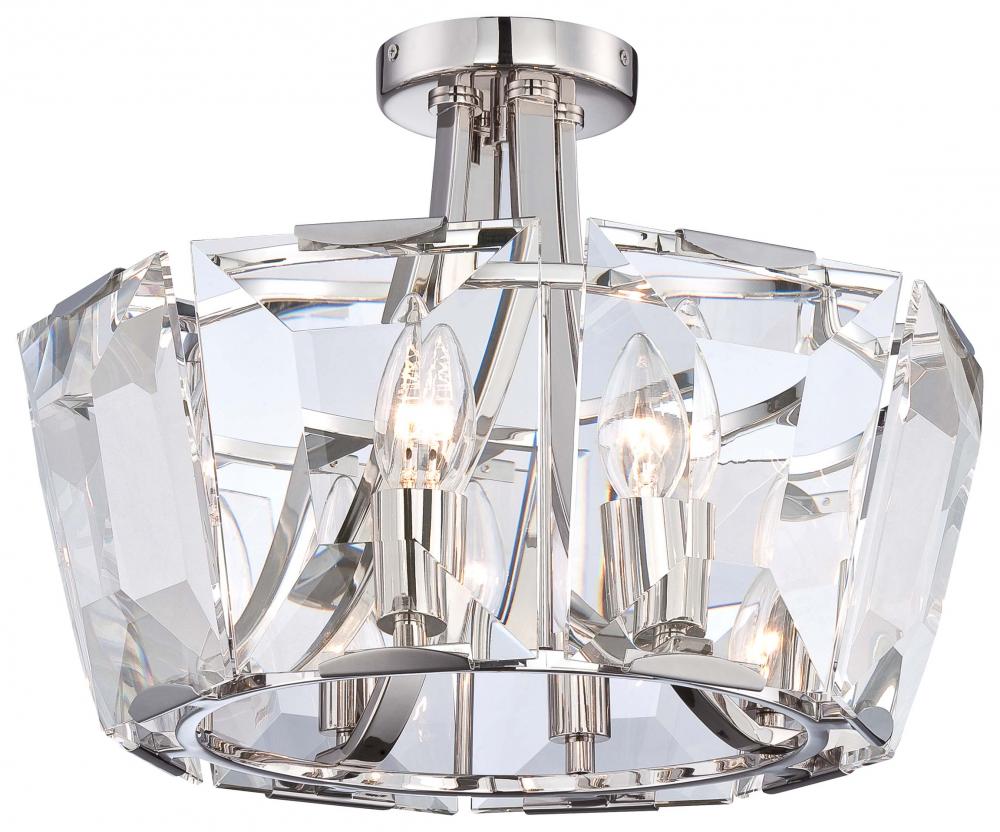 CASTLE AURORA - 8 LIGHT SEMI FLUSH