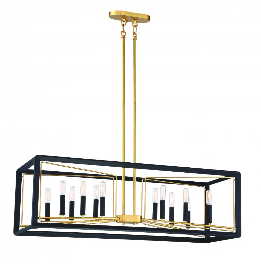 SABLE POINT - 12 LIGHT PENDANT