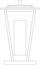 Arroyo Craftsman BRC-10CLR/CS-RC - 10" brighton column mount