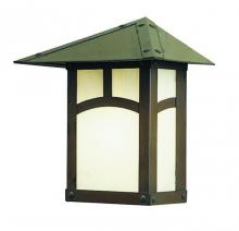 Arroyo Craftsman EW-7SFRM-RC - 7" evergreen flush wall mount with sycamore filigree