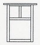 Arroyo Craftsman MW-10EAM-VP - 10" mission flush wall mount without overlay (empty)