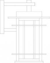 Arroyo Craftsman OPB-7TN-RB - 7" oak park wall mount