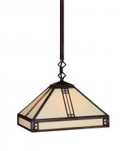 Arroyo Craftsman PSH-12M-BZ - 12" prairie stem hung pendant