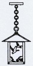 Arroyo Craftsman TRH-9GSAM-S - 9" timber ridge pendant with goose filigree