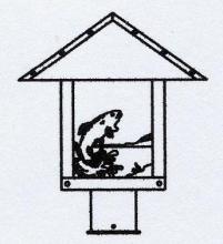 Arroyo Craftsman TRP-12TRRM-RB - 12" timber ridge post mount with trout filigree