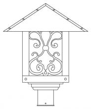 Arroyo Craftsman TRP-16ASOF-VP - 16" timber ridge post mount with ashbury  filigree