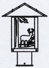Arroyo Craftsman TRP-9DRCR-RC - 9" timber ridge post mount with deer filigree