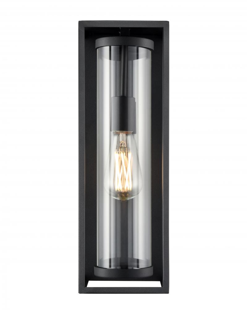 Caleb 1-Light Outdoor Wall Sconce Textured Black