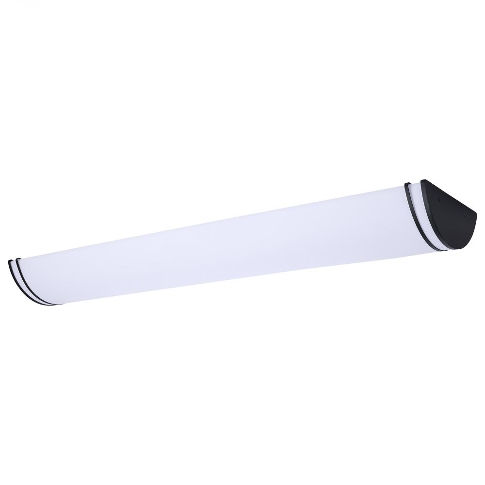 Glamour; LED 50 Inch Linear Flush Mount; Black Finish; 27K/3K/35K/4K/5K CCT Selectable